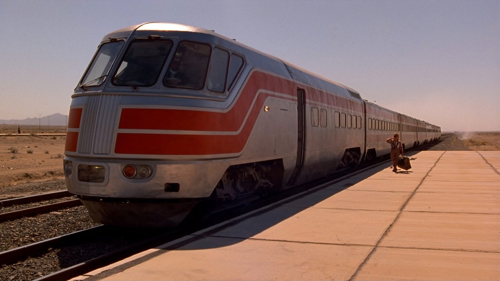 Cinematic train scene